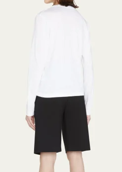 Majestic FilaturesV-Neck Button-Down Long-Sleeve Stretch-Linen Cardigan