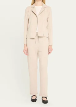 Majestic FilaturesZip-Front French Terry Moto Jacket