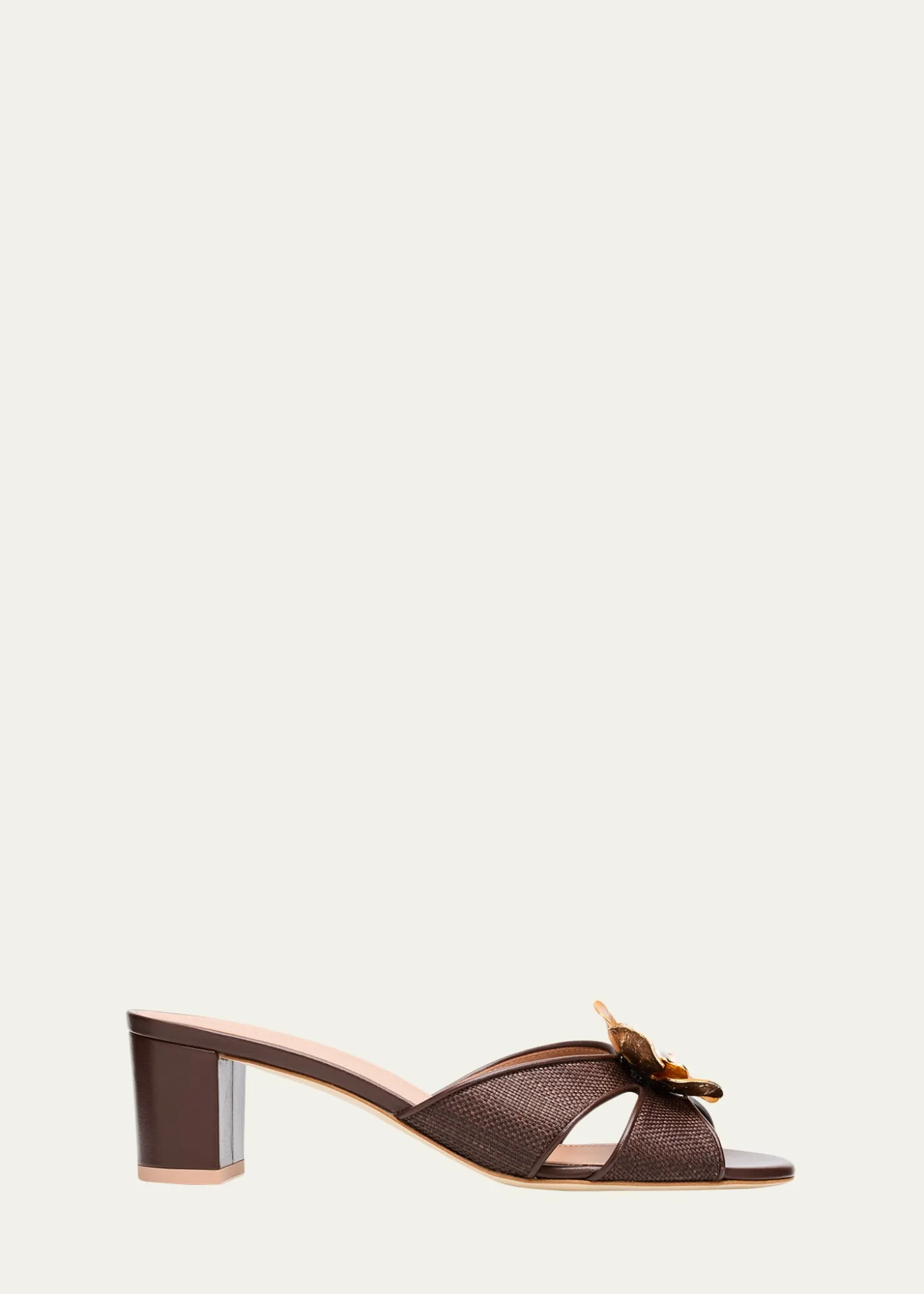 Malone Souliers45mm Suri Raffia Mule Sandals