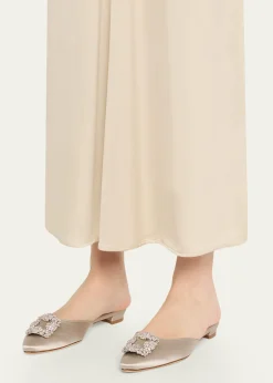 Manolo BlahnikHangisi Satin Ballerina Flats