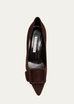 Manolo BlahnikMaysale Suede Buckle Pumps