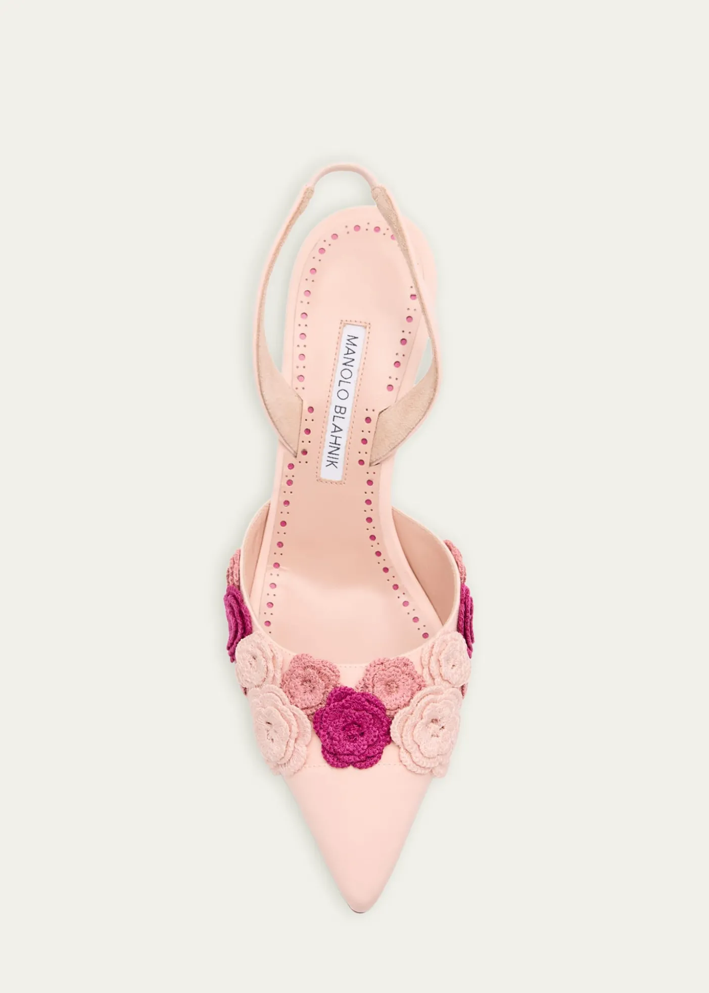 Manolo Blahnik70mm Svemutasli Gala Floral Satin Slingback Pumps