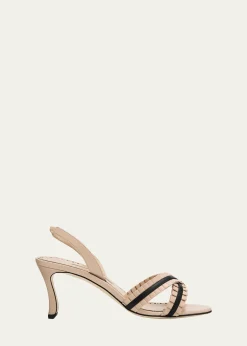 Manolo Blahnik70mm Volusan Leather Slingback Pumps