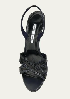 Manolo Blahnik70mm Volusan Leather Slingback Pumps