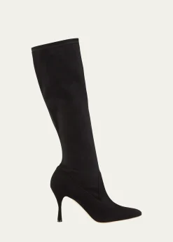 Manolo BlahnikPamfilo 90mm Suede Knee Boots