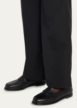Manolo BlahnikPerrita Leather Penny Loafers