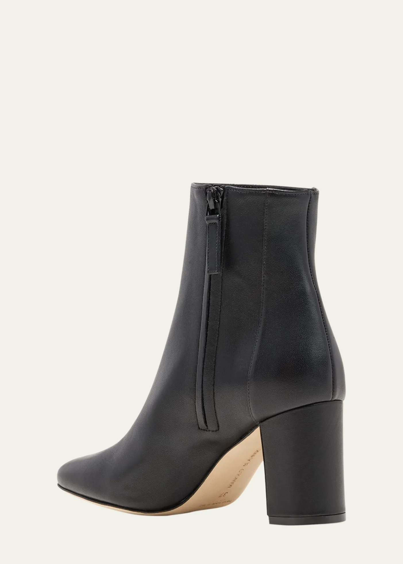 Manolo BlahnikRosie Leather Zip Booties