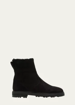 Manolo BlahnikTomosa Suede Cozy Ankle Booties