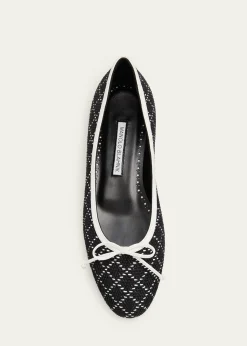 Manolo BlahnikVerallim Raffia Ballerina Flats