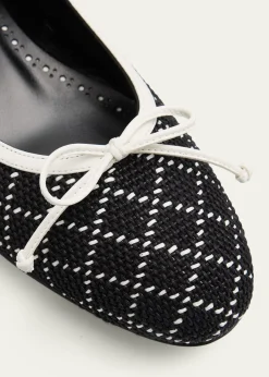 Manolo BlahnikVerallim Raffia Ballerina Flats