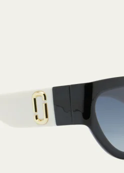 Marc JacobsJ Marc Logo Plastic Cat-Eye Sunglasses