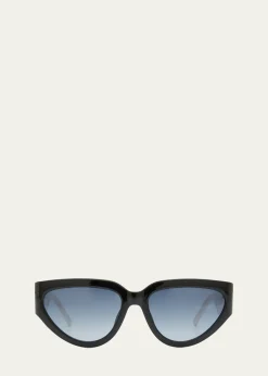 Marc JacobsJ Marc Logo Plastic Cat-Eye Sunglasses