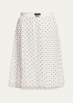 Marc JacobsPolka-Dot Layered Crinkle Chiffon Mini Skirt