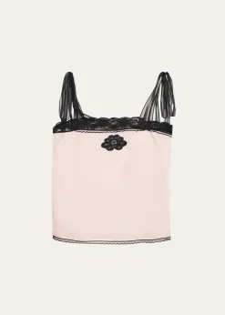 Marc JacobsRibbon-Strap Satin Tank Top