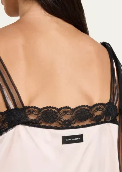 Marc JacobsRibbon-Strap Satin Tank Top