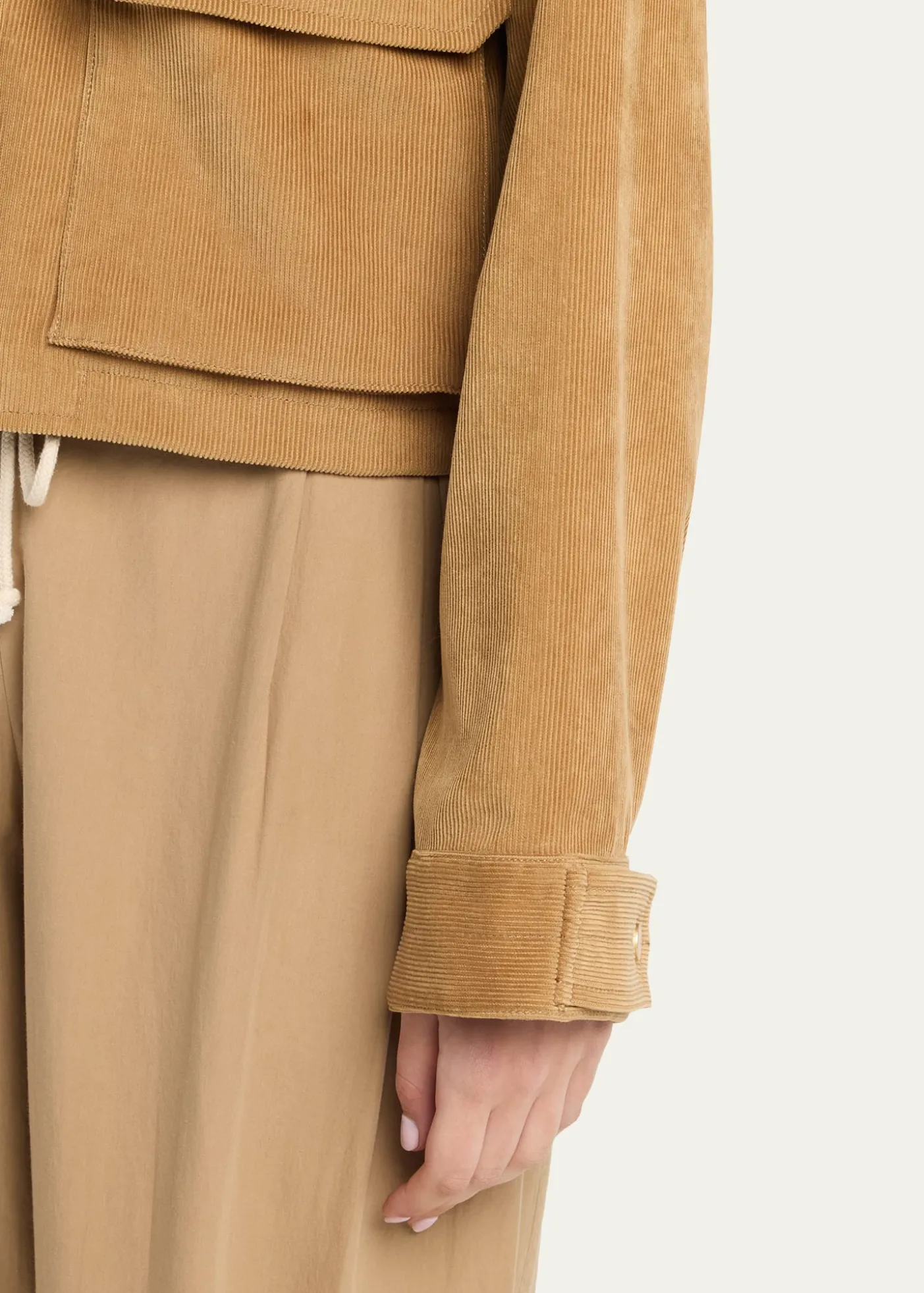 MARIA MCMANUSCorduroy Cropped A-Line Jacket