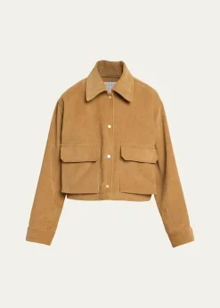MARIA MCMANUSCorduroy Cropped A-Line Jacket