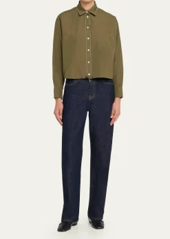 MarniCotton Boxy Fit Button-Down Shirt