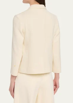 MarniDouble Wool Crepe Single-Breasted Blazer Jacket