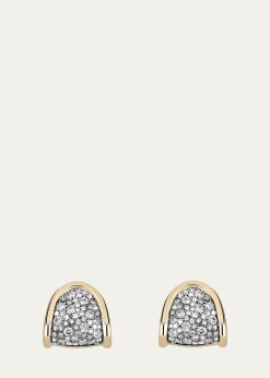 Mason and Books14K Floret Stud Earrings with Diamonds and White Rhodium