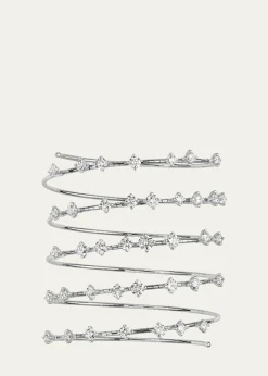 Mattia Cielo18K White Gold and Titanium Diamond Wrap Bracelet