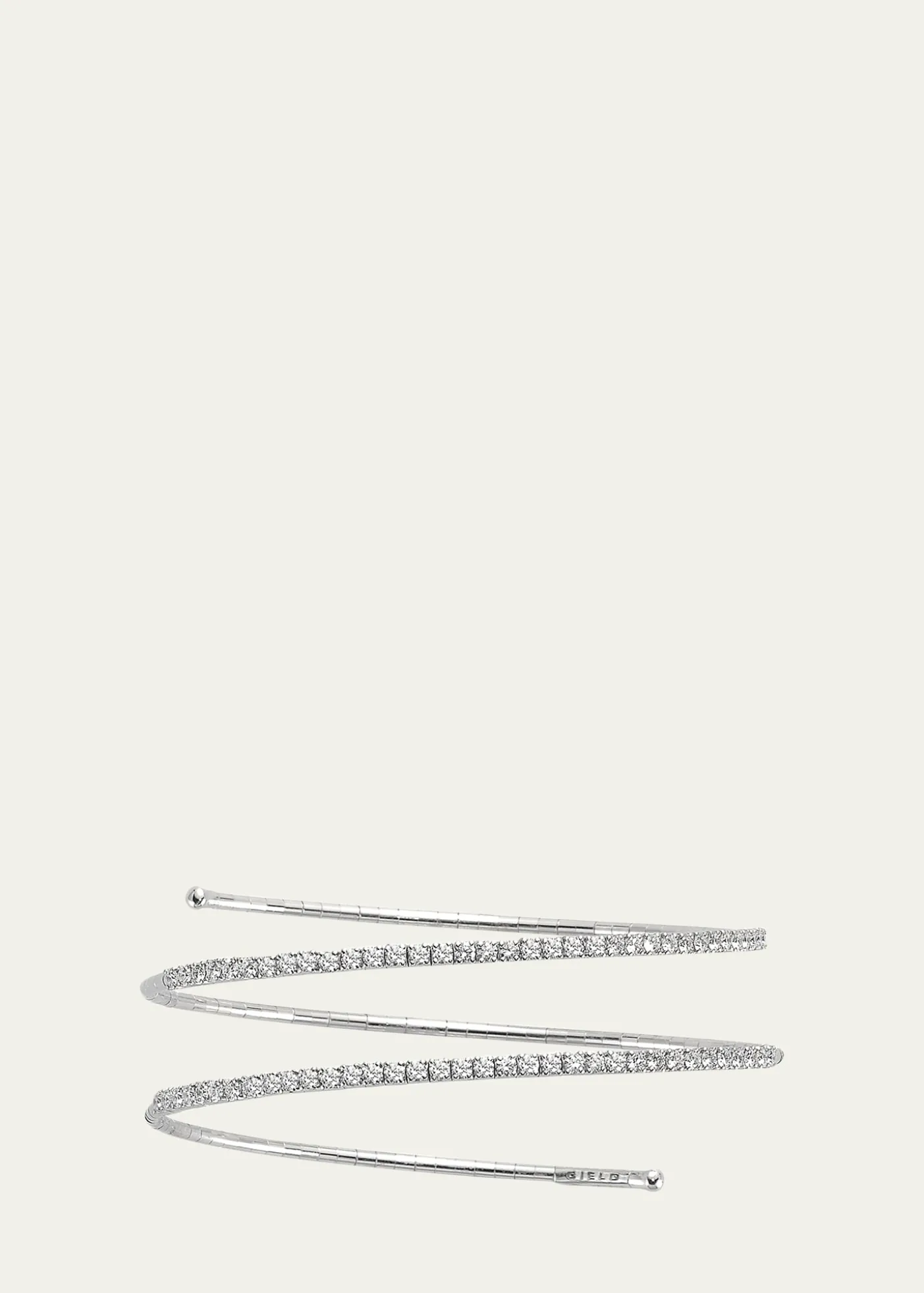 Mattia Cielo18K White Gold Diamond 2 Row Tennis Bracelet