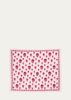 McQueenClassic Skull Wool Scarf