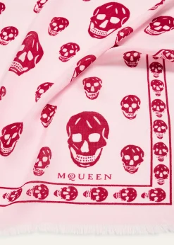 McQueenClassic Skull Wool Scarf