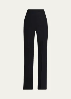 McQueenHigh-Rise Straight-Leg Wool Trousers