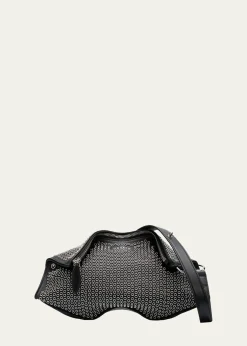 McQueenManta Eyelet-Covered Leather Clutch Bag