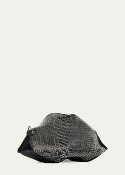 McQueenManta Eyelet-Covered Leather Clutch Bag