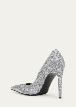 McQueen105mm Skull Embellished Leather Pumps