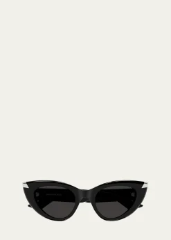 McQueenSleek Acetate Cat-Eye Sunglasses