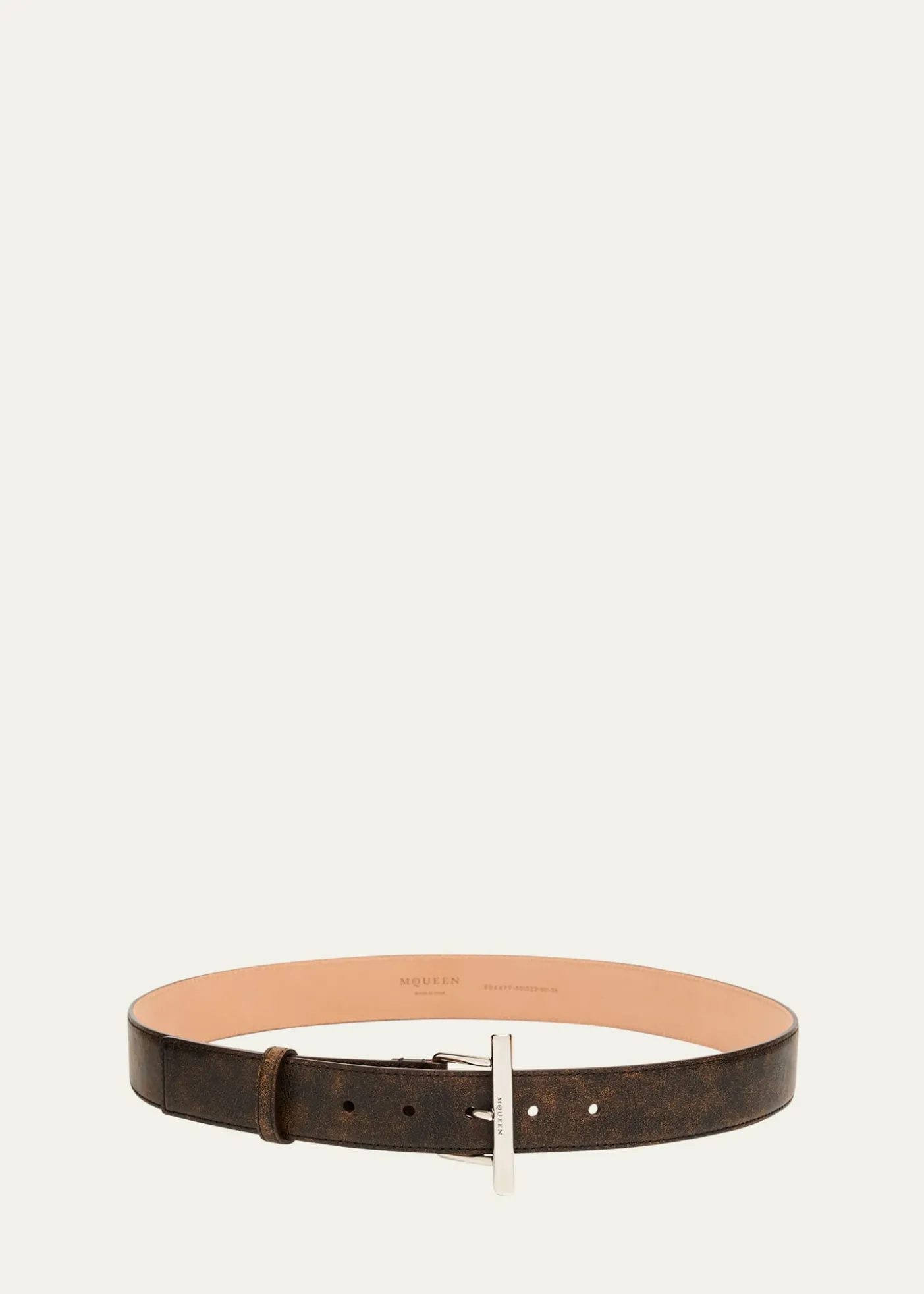 McQueenT-Bar Skinny Leather Belt