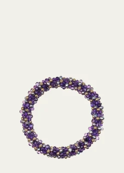 Meredith Frederick14K Amethyst and Freshwater Pearl Terry Bracelet