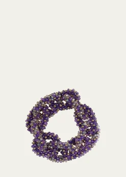 Meredith Frederick14K Amethyst and Labradorite Elsa Link Bracelet