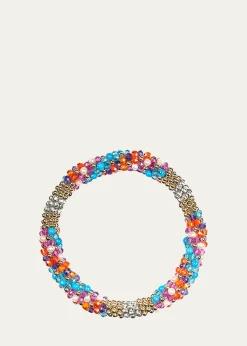 Meredith Frederick14K Freshwater Pearl, Zircon, Turquoise and Amethyst Trina Helena Bracelet with