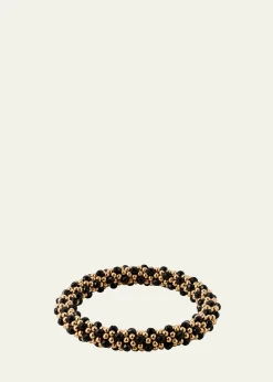 Meredith Frederick14k Gold and Black Onyx Bead Bracelet