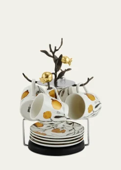 Michael AramPomegranate Demitasse Set with Stand