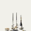 Michael AramTwo Gold Orchid Taper Candleholders