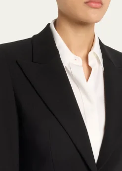 Michael Kors CollectionGeorgina One-Button Wool Blazer