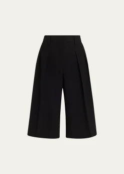 Michael Kors CollectionPleated Wide-Leg Bermuda Shorts