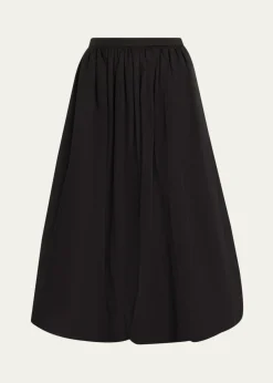 Michael Kors CollectionRuched Cotton Bubble Midi Skirt