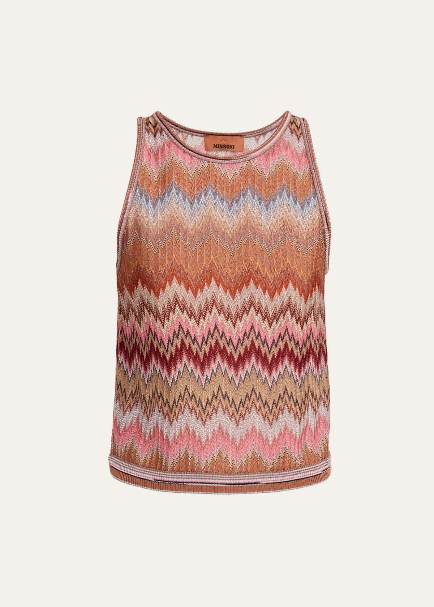 MissoniMulticolor Snake Chevron Knit Tank Top