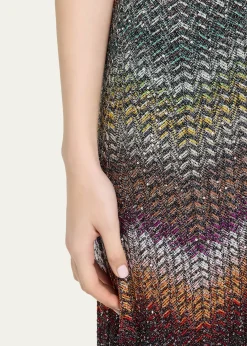 MissoniSequin Wefted Loom Knit Halterneck Gown