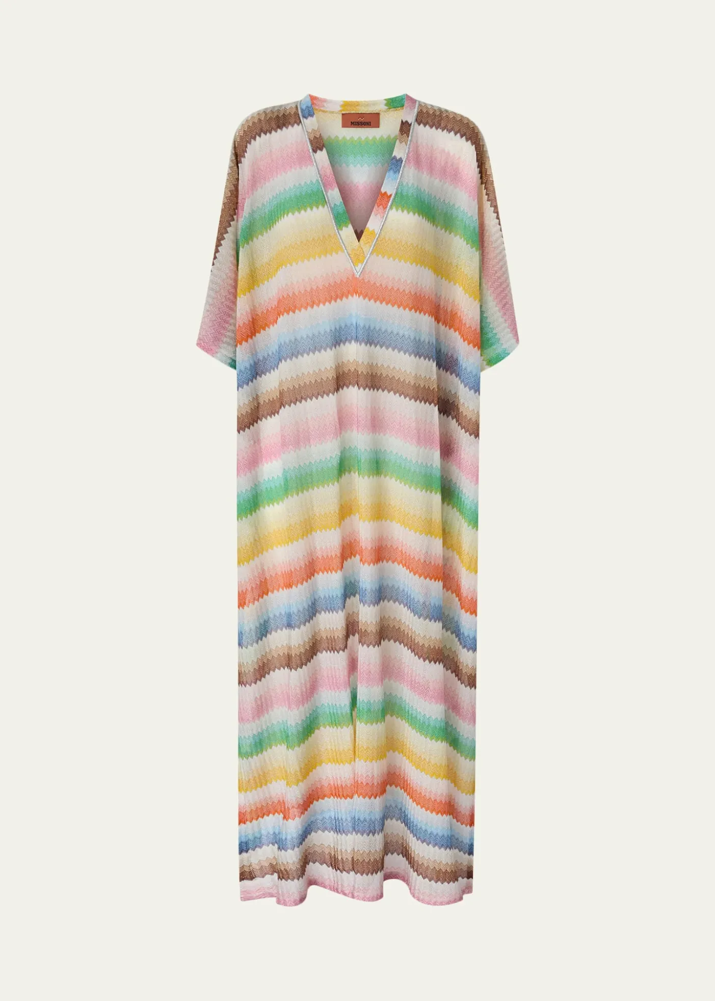 MissoniZig Zag V-Neck Maxi Beach Dress
