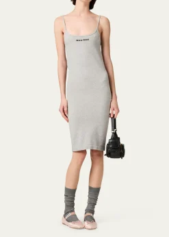 Miu MiuKnee-Length Rib Tank Dress