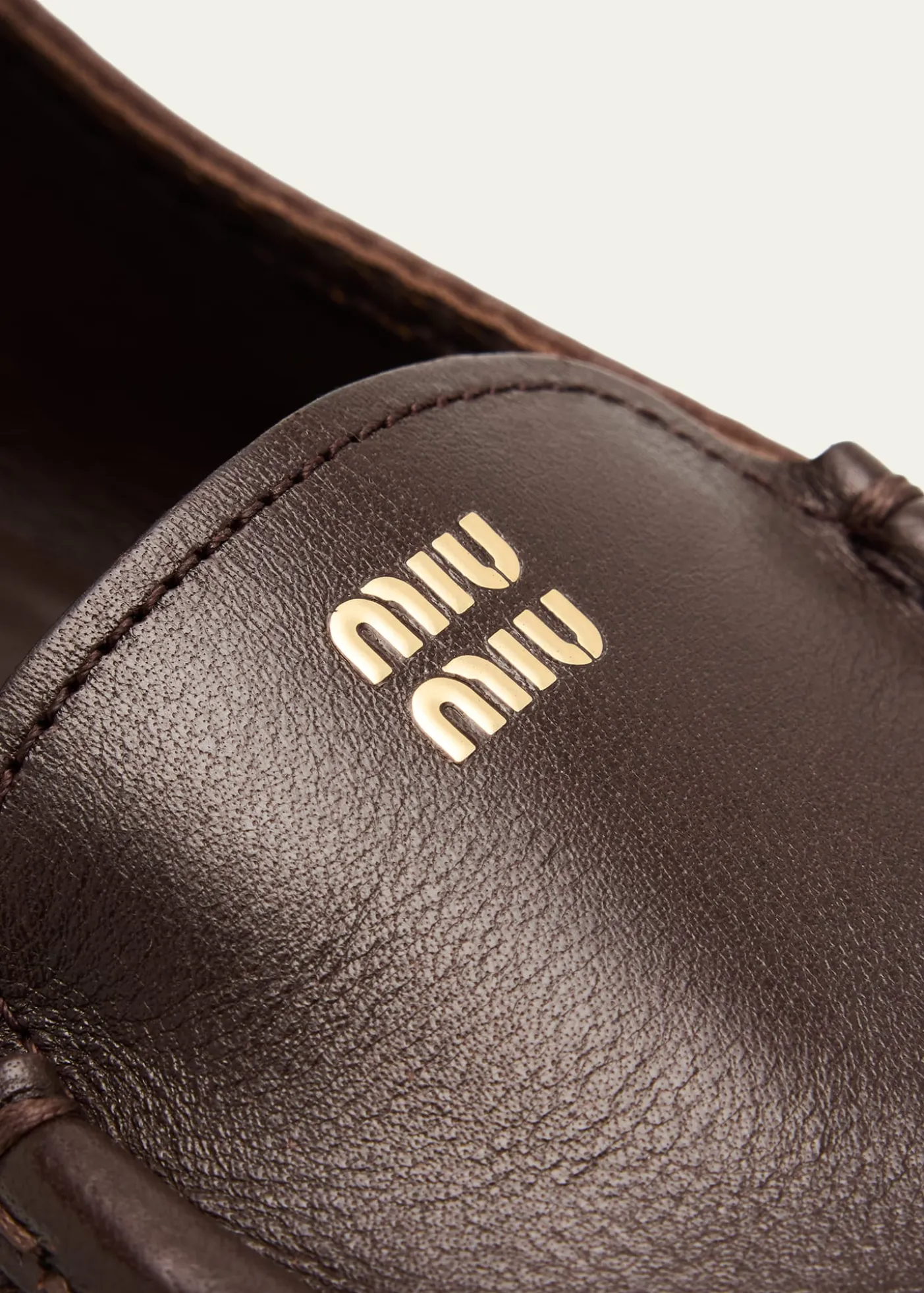 Miu MiuLeather Mary Jane Loafers