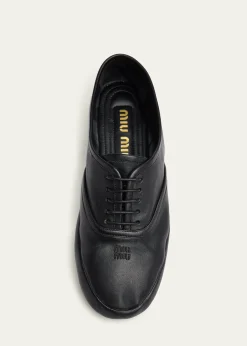 Miu MiuNappa Leather Low-Top Sneakers