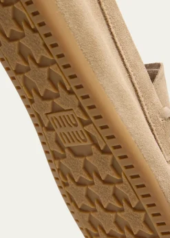 Miu MiuSuede Moccasin Loafers